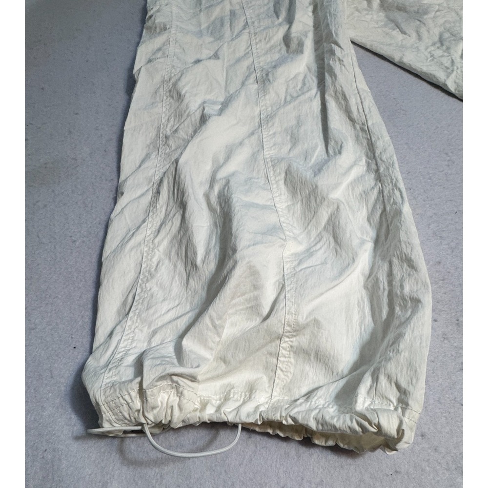 Free People Movement Off the Record Pants L Wide Leg White Utility Y2K Parachute - Picture 11 of 16